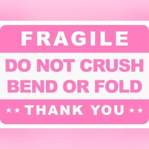 24 Fragile Do Not Crush, Bend, Fold Label Sticker